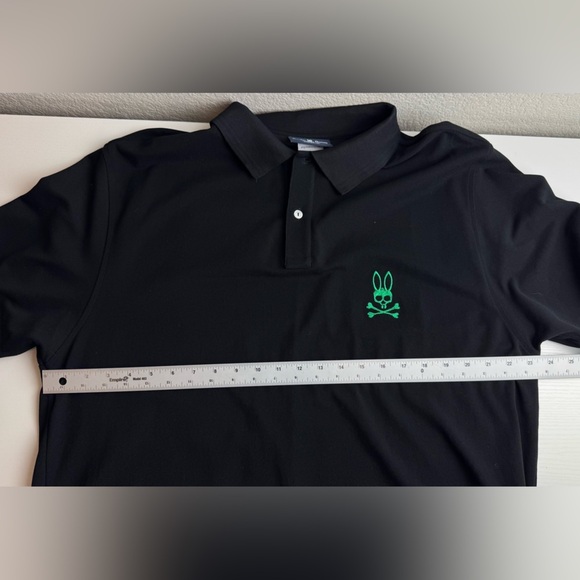 Psycho Bunny Polo Shirt Pima Cotton‎ Embroidered Logo Men's Size 1XLT Black - Picture 6 of 7